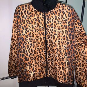 Leopard Bomber Jacket by F21